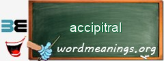 WordMeaning blackboard for accipitral